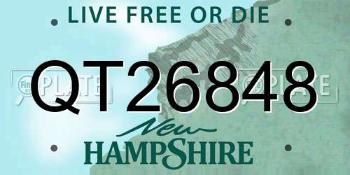 QT26848 New Hampshire License Plate