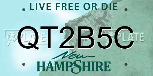 QT2B5C New Hampshire License Plate