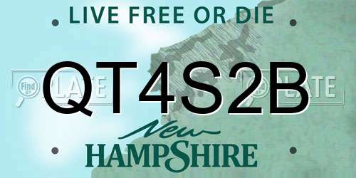 QT4S2B New Hampshire License Plate