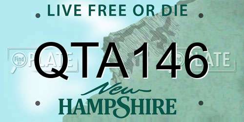 QTA146 New Hampshire License Plate