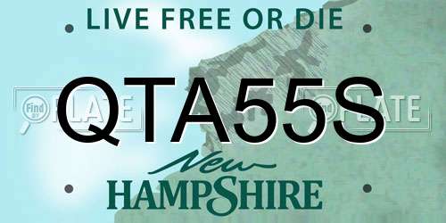 QTA55S New Hampshire License Plate