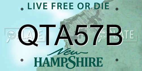 QTA57B New Hampshire License Plate