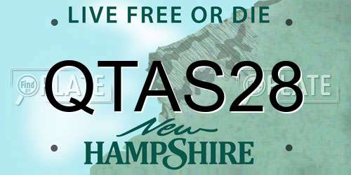 QTAS28 New Hampshire License Plate