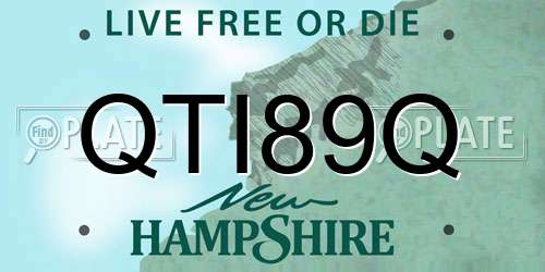 QTI89Q New Hampshire License Plate
