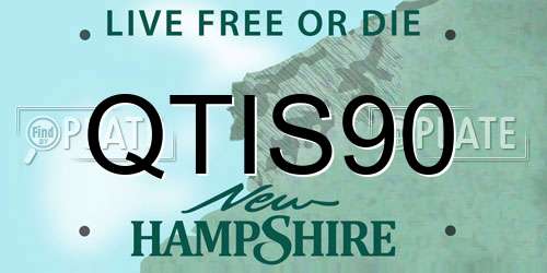 QTIS90 New Hampshire License Plate