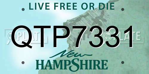 QTP7331 New Hampshire License Plate