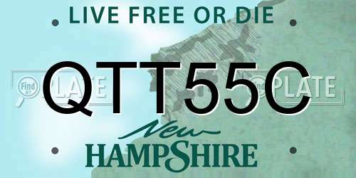 QTT55C New Hampshire License Plate