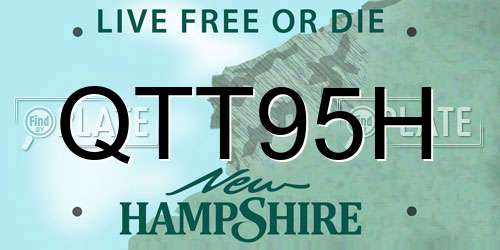 QTT95H New Hampshire License Plate