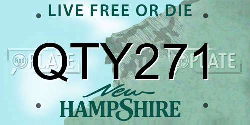 QTY271 New Hampshire License Plate