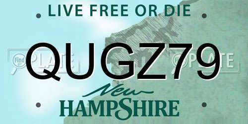 QUGZ79 New Hampshire License Plate