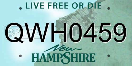 QWH0459 New Hampshire License Plate
