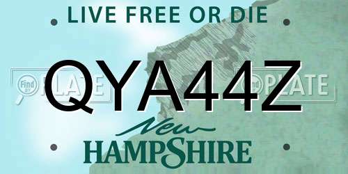 QYA44Z New Hampshire License Plate