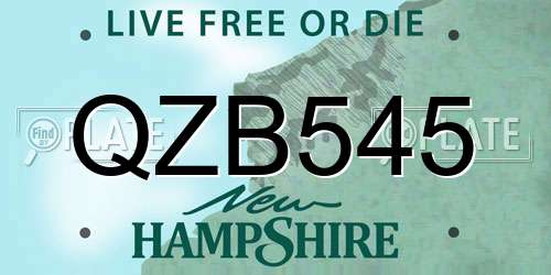 QZB545 New Hampshire License Plate