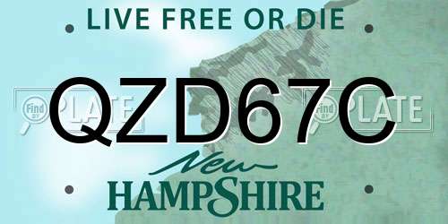 QZD67C New Hampshire License Plate