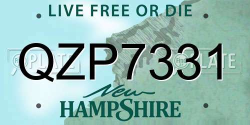 QZP7331 New Hampshire License Plate