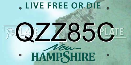 QZZ85C New Hampshire License Plate