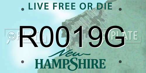 R0019G New Hampshire License Plate