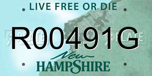 R00491G New Hampshire License Plate