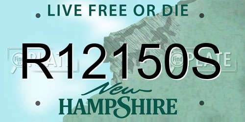 R12150S New Hampshire License Plate