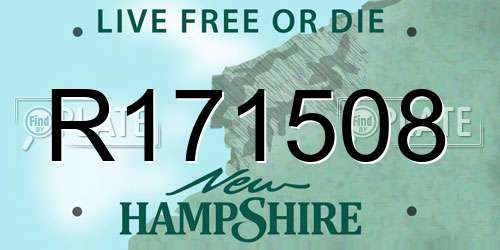 R171508 New Hampshire License Plate