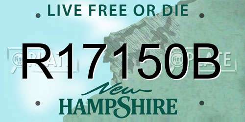 R17150B New Hampshire License Plate