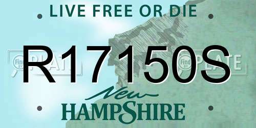 R17150S New Hampshire License Plate