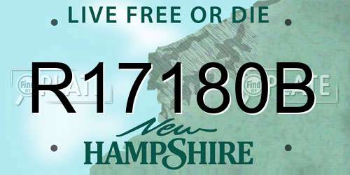 R17180B New Hampshire License Plate
