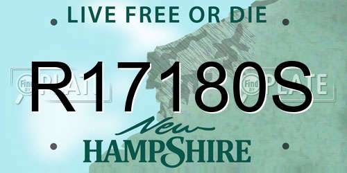 R17180S New Hampshire License Plate