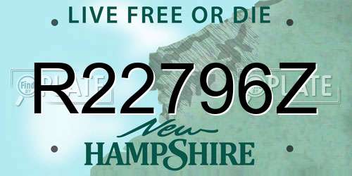 R22796Z New Hampshire License Plate