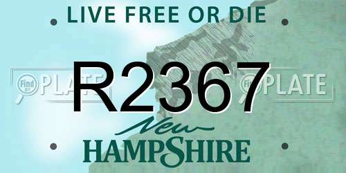 R2367 New Hampshire License Plate