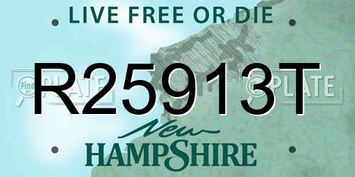R25913T New Hampshire License Plate