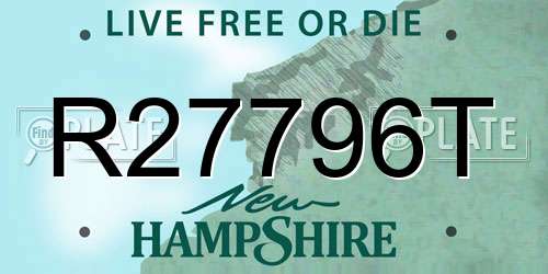 R27796T New Hampshire License Plate