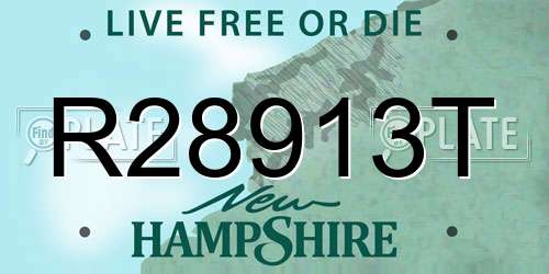 R28913T New Hampshire License Plate