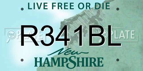 R341BL New Hampshire License Plate