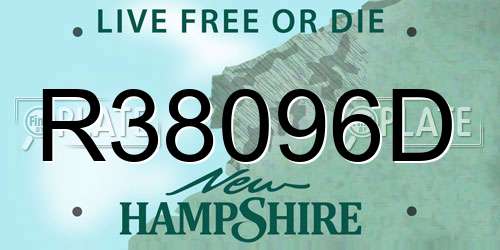 R38096D New Hampshire License Plate