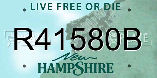R41580B New Hampshire License Plate