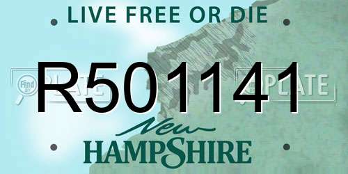 R501141 New Hampshire License Plate