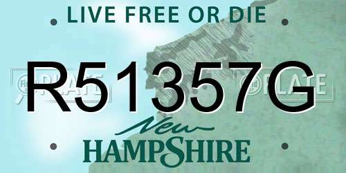 R51357G New Hampshire License Plate