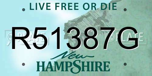 R51387G New Hampshire License Plate