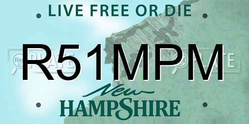 R51MPM New Hampshire License Plate