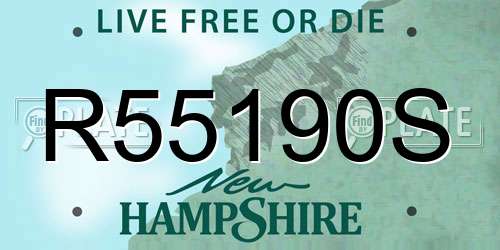 R55190S New Hampshire License Plate