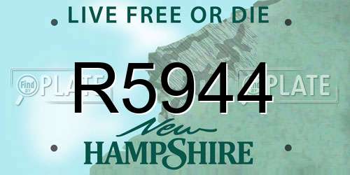 R5944 New Hampshire License Plate