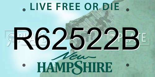 R62522B New Hampshire License Plate