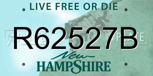 R62527B New Hampshire License Plate