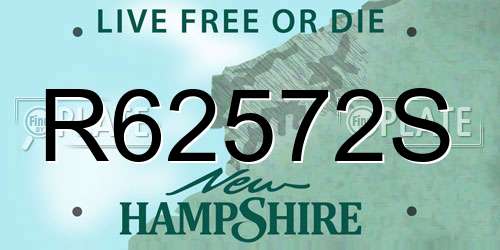 R62572S New Hampshire License Plate