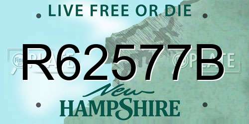 R62577B New Hampshire License Plate