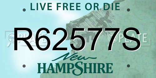R62577S New Hampshire License Plate