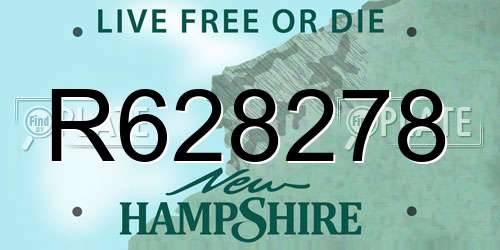 R628278 New Hampshire License Plate