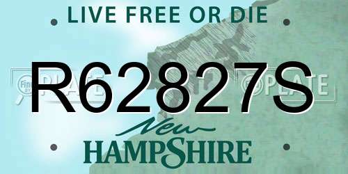 R62827S New Hampshire License Plate