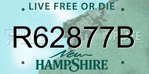 R62877B New Hampshire License Plate